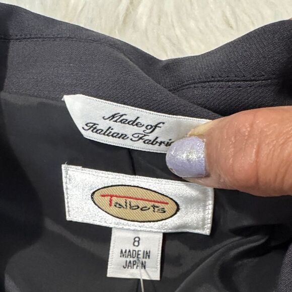 Talbots Dark Grey Two-Piece Suit Set Size 8 NWT - Picture 10 of 12